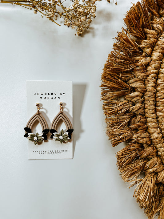 Floral Teardrop Dangles