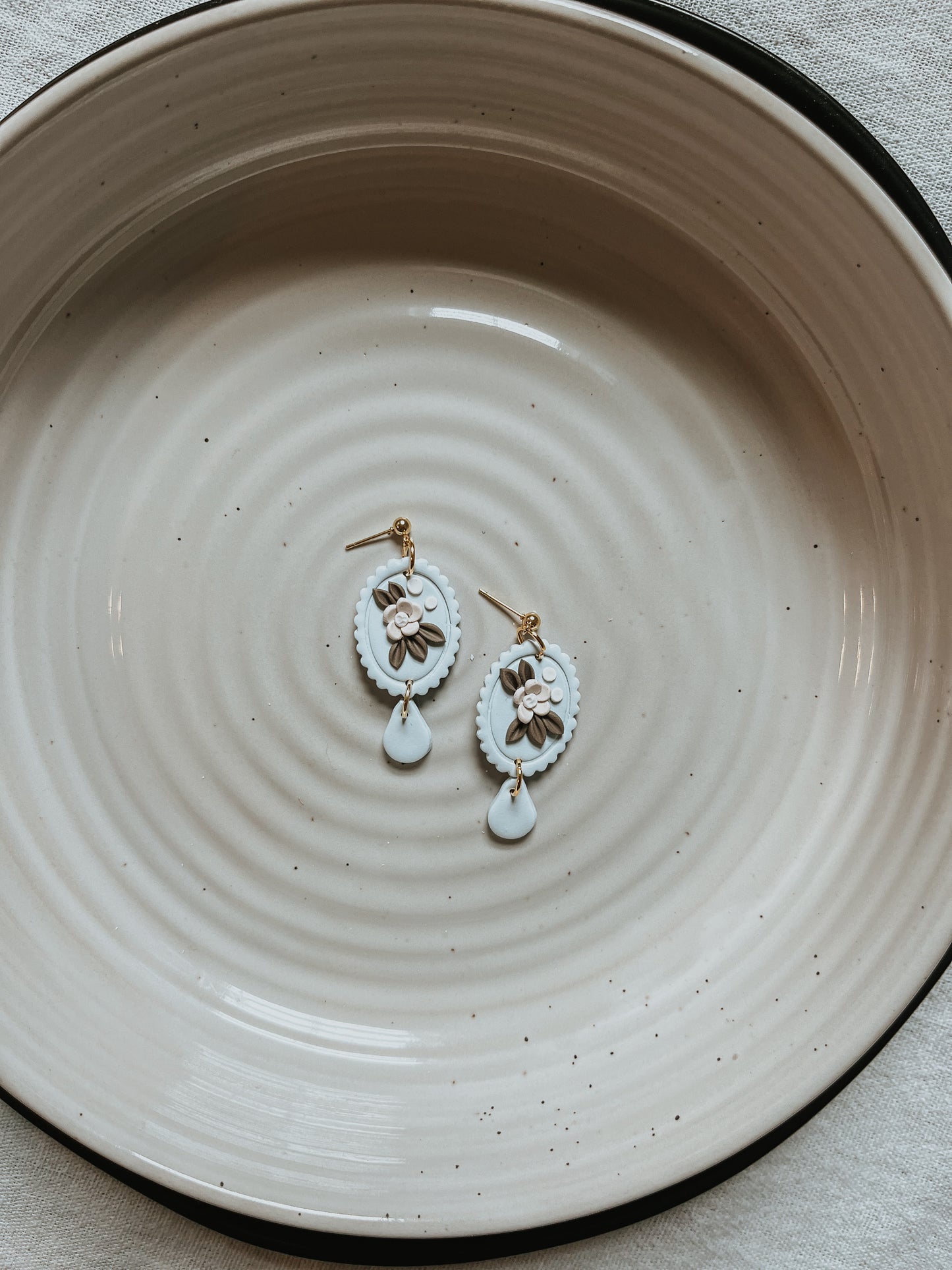 Light Blue Floral Dangles