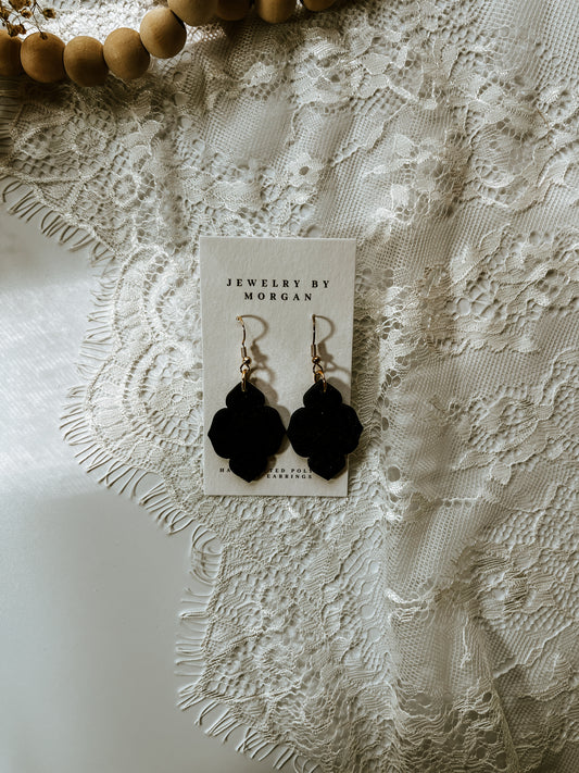 Moroccan Black Lace Dangles